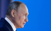 Tổng thống Nga Putin trong sự kiện ngày 21/4. Ảnh: Tass