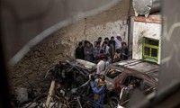 Hiện trường vụ Mỹ phóng tên lửa Hellfire xuống một ngôi nhà ở Kabul để phá huỷ thứ được cho là "một chiếc xe chở thuốc nổ". Ảnh: NY Times