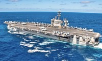 Tàu sân bay Mỹ USS Theodore Roosevelt đi qua Thái Bình Dương hồi tháng 1. Ảnh: US Navy.