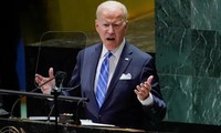 Tổng thống Mỹ Joe Biden phát biểu tại Đại hội đồng LHQ. Ảnh: AP.