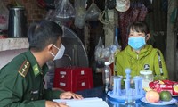 Bộ đội Biên phòng tỉnh Quảng Ngãi đến lấy thông tin gia đình các nạn nhân.