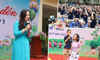 Hà Nội: Tiểu học Cát Linh đón các bạn học sinh lớp 1, tween làm &quot;biển tim&quot; cảm ơn bố mẹ