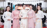 Hoa hậu Việt Nam 2016 &apos;đọ sắc&apos; áo dài cùng Hoa hậu châu Á tại Mỹ khiến netizen &apos;ngẩn ngơ&apos;