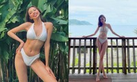 Nếu Ngọc Trinh là &apos;nữ hoàng nội y&apos; thì Hoa hậu Thùy Tiên chuẩn &apos;nữ hoàng bikini&apos; của V-biz