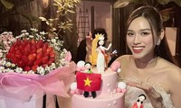 Chiếc bánh kem mừng Đỗ Thị Hà tròn 2 năm đăng quang Hoa hậu Việt Nam có gì đặc biệt?