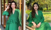 Chỉ với một bộ váy, Hoa hậu Đỗ Mỹ Linh xứng danh “cao thủ giấu bụng”