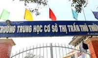 Trường THCS Thị trấn Thủ Thừa nơi xảy ra vụ việc