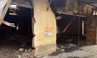 Hiện trường vụ hỏa hoạn xảy ra tại xã Dũng Tiến, huyện Vĩnh Bảo rạng sáng 26/7.