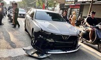 Hiện trường vụ tai nạn liên hoàn.