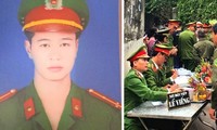 Gia đình tổ chức đám tang cho thượng uý Nguyễn Tuấn Minh - Ảnh: Hoàng Long