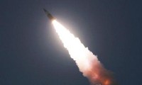 Hình ảnh vụ phóng thử một loại vũ khí chiến thuật mới ở Triều Tiên được hãng thông tấn KCNA đăng tải hồi tháng 3/2020.