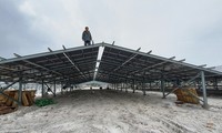 Công trình điện mặt trời mái nhà trong một trang trại vùng rú cát tại huyện Quảng Điền, tỉnh TT-Huế. 
