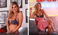 ‘Quốc bảo nhan sắc Ukraine’ hoá nữ phục vụ sexy với bikini 