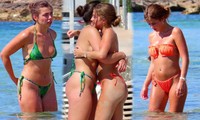 ‘Đọ dáng’ cùng Georgia Steel, Francesca Allen lộ thân hình đẫy đà với bikini bé xíu
