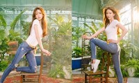 Lâm Chí Linh trẻ trung ngỡ ngàng tuổi 46 