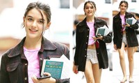 Suri Cruise mặt nổi mụn vẫn xinh hết nấc, đôi chân thon dài thành tâm điểm