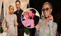 Paris Hilton diện đầm xuyên thấu táo bạo, ngọt ngào với ông xã tại tiệc khép lại đám cưới