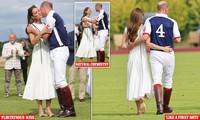 Công nương Kate rạng ngời trên sân đấu polo, được chồng hôn mừng chiến thắng