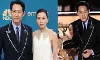 Tài tử &apos;Trò chơi con mực&apos; cùng bạn gái là vợ cũ ‘Thái tử Samsung’, làm nên lịch sử tại Emmy 