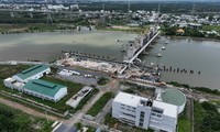 Cảnh vắng vẻ trên công trường dự án chống ngập 10.000 tỷ tại TP.HCM