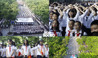 Học sinh trường Lương Thế Vinh nhảy flashmob trong Lễ khai giảng, tưởng nhớ thầy Văn Như Cương