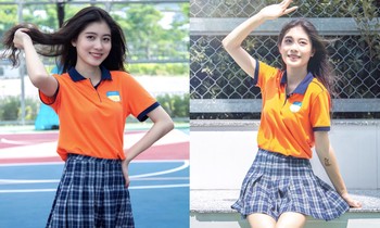 Vẻ đẹp trong veo của nữ sinh Hutech trong bộ đồng phục trường