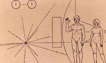 Bản đồ chỉ dẫn người ngoài hành tinh đến trái đất trên tàu Pioneer (Ảnh: News.com.au)