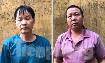 Hai đối tượng Triệu Đức Vạn và Lâm Văn Ban -Ảnh: TL