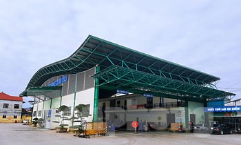 Trung tâm đăng kiểm Lạng Sơn hoạt động trở lại .Ảnh: Duy Chiến