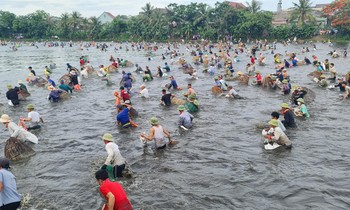 Nghệ An: Giáo xứ Lập Thạch tổ chức ngày hội nơm cá, đông nghịt người tham gia