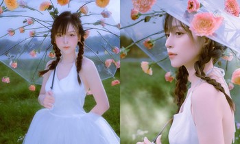 Nàng mẫu 2K3 trong bộ ảnh thơ mộng, ngọt ngào giữa vườn hoa