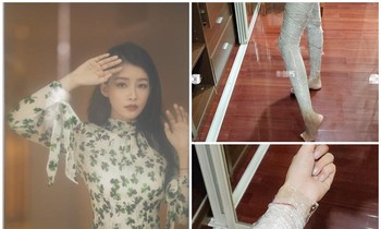 “Nữ thần ngôn tình” khiến fan ngỡ ngàng trước cách bọc nilon làm chân thon tay mảnh