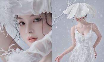 Nàng mẫu Thu Huyền hóa thân tựa ‘nàng tuyết giữa trời hạ’