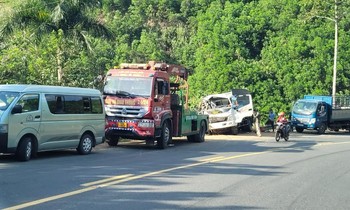 Một vụ tai nạn giao thông trên đèo Lò Xo, thuộc Quốc lộ 14, đoạn qua địa phận tỉnh Quảng Nam (ảnh chụp ngày 28/1)