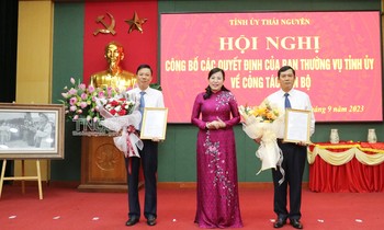 Thái Nguyên công bố quyết định của Ban Thường vụ Tỉnh ủy về công tác cán bộ
