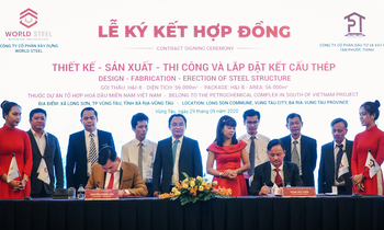 Lễ ký kết hợp tác thiết kế - sản xuất - thi công gói thầu trị giá 10 triệu USD tại dự án Hóa lọc dầu Long Sơn diễn ra tại Khách sạn Imperial Vũng Tàu