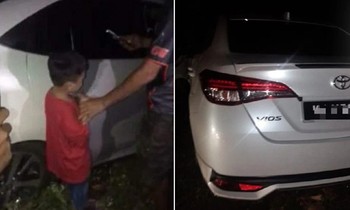 Bé trai 6 tuổi ở Malaysia rủ em trai 3 tuổi lái ô tô của bố mẹ đi mua ô tô đồ chơi