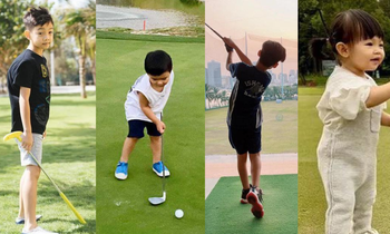 Hội hot kids nhà sao Việt chơi golf từ bé: "Thiên thần nhí" nào là tay golf nhỏ tuổi nhất?