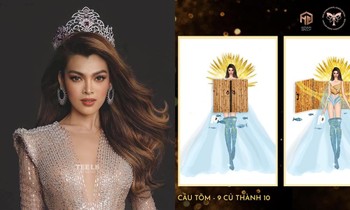 Ý tưởng quốc phục cực "bá đạo" cho Hoa hậu Trân Đài, sốc nhất là thiết kế "Cầu Tõm"