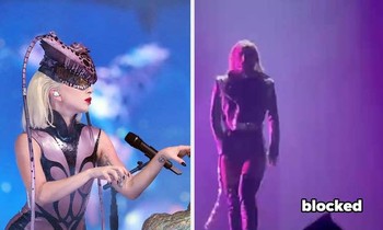 Clip hay: Phát hiện "thế lực kì bí" che chắn Lady Gaga khỏi đồ vật lạ bị ném lên sân khấu