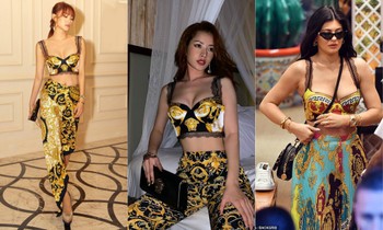 Chi Pu, Minh Hằng “đụng hàng“ Kylie Jenner khi diện bralette gợi cảm của nhà mốt Versace