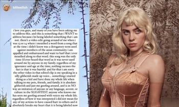 Billie Eilish tắt chế độ im lặng, "bàng hoàng và xấu hổ" sau cáo buộc phân biệt chủng tộc