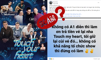 The Moffatts, A1 hủy diễn show "Touch Your Heart" phút chót, khán giả phẫn nộ đòi hoàn tiền vé
