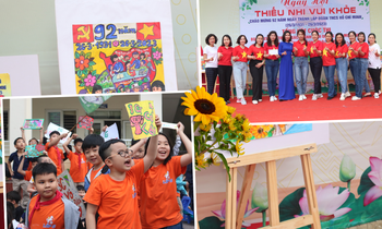 Cô trò trường Tiểu học Cát Linh nỗ lực hết mình trong Ngày hội thiếu nhi vui khỏe