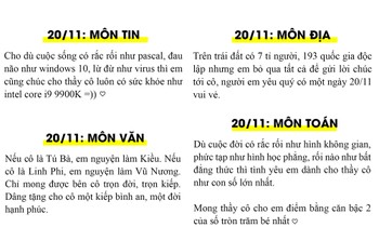 “Chất” ngất với bộ lời chúc 20/11 “đo ni đóng giày” cho từng bộ môn, bạn đã lưu lại chưa?