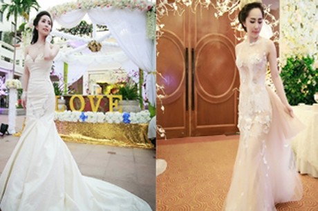 Sao Việt chuộng váy cưới tối giản năm 2020  Ngôi sao