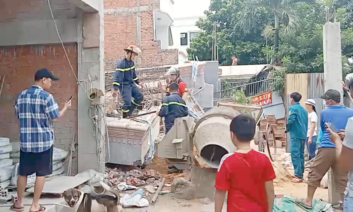 Cận cảnh đổ nát tan hoang vụ sập nhà 4 tầng ở TPHCM