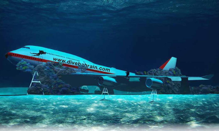 Máy bay Boeing 747 được nhấn chìm để xây công viên dưới nước