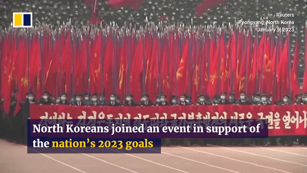 Hàng ngàn người Triều Tiên tập hợp ủng hộ các mục tiêu của Đảng