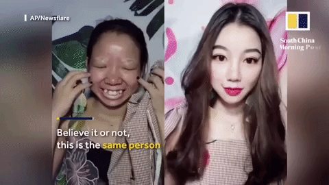 Cô gái Trung Quốc gây kinh ngạc với video &apos;lột xác&apos; nhờ trang điểm 